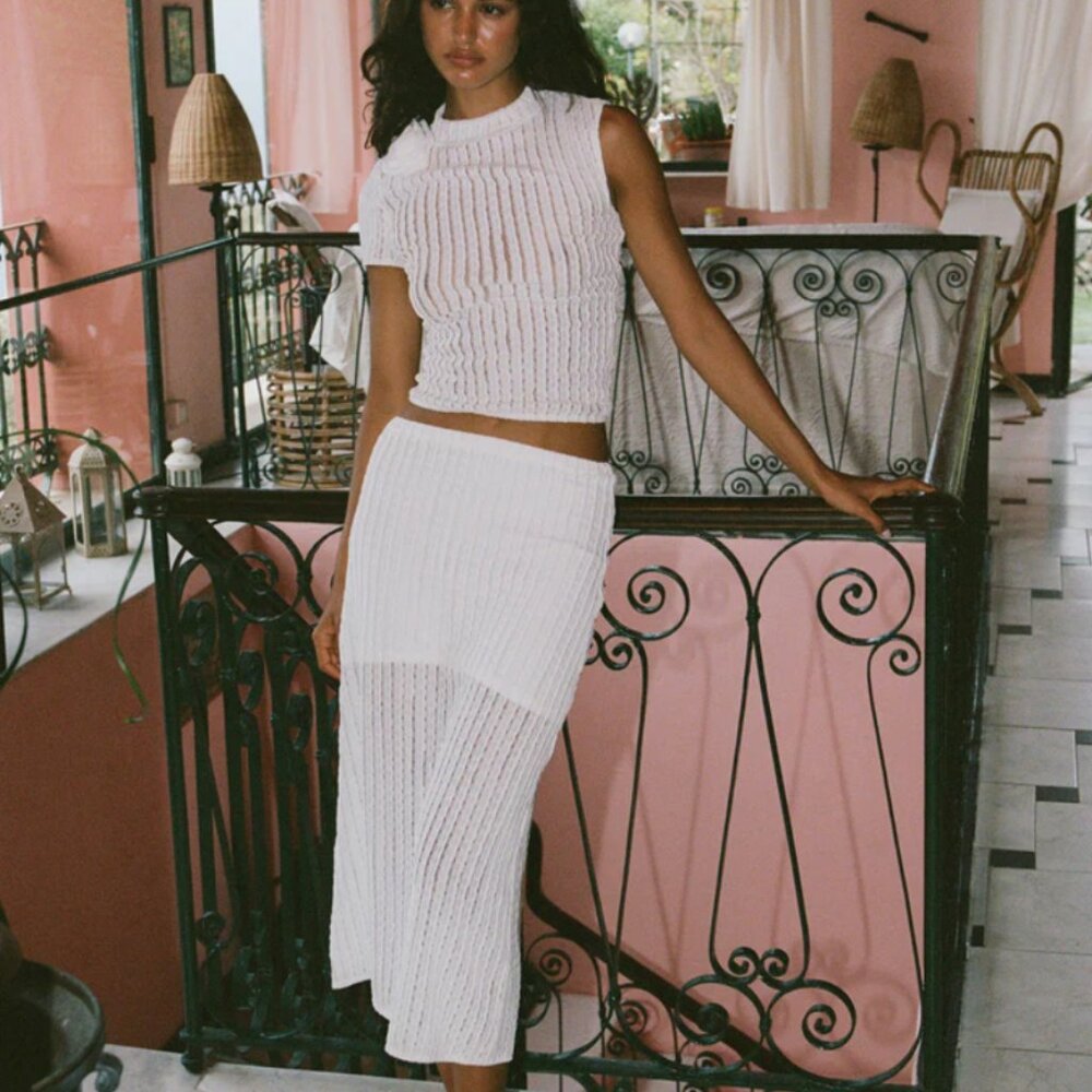 With Jean Loulou Midi Skirt, S